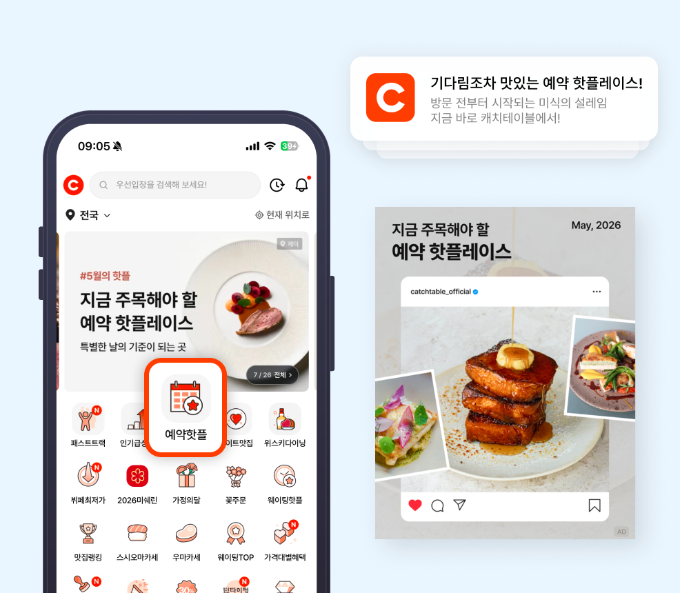 예약 핫플레이스 패키지
